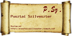 Pusztai Szilveszter névjegykártya